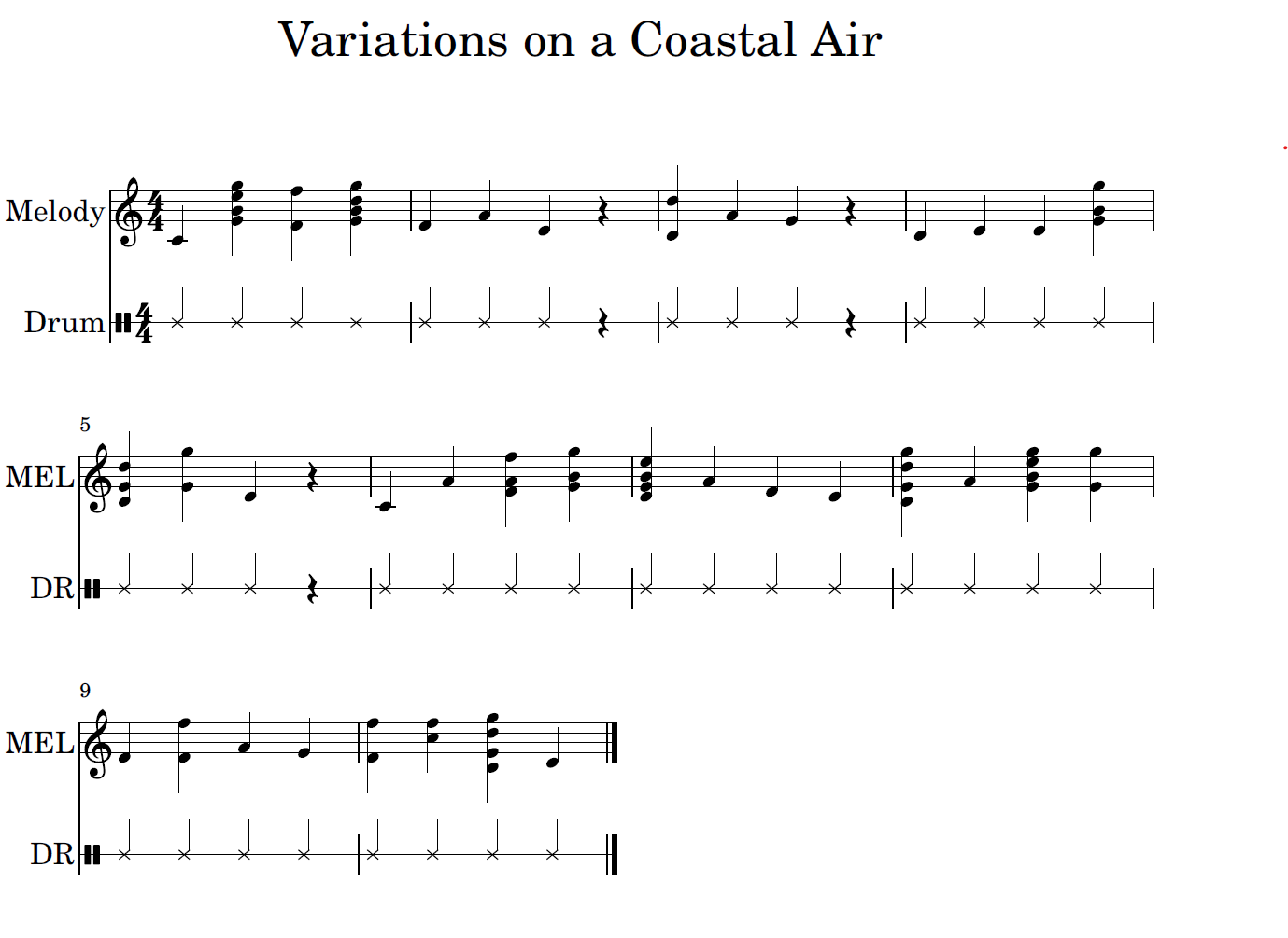 Variations on a Coastal Air